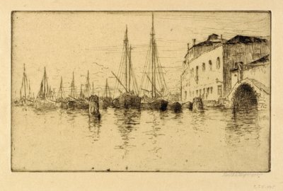 Along the Giudecca, Venice by Bertha E. Jaques