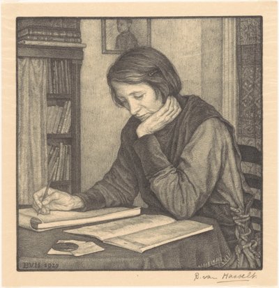 Portrait of Sanne Bruinier by Bertha van Hasselt (signed by artist)