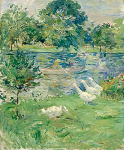 Girl in a Boat with Geese, 1889 by Berthe Morisot
