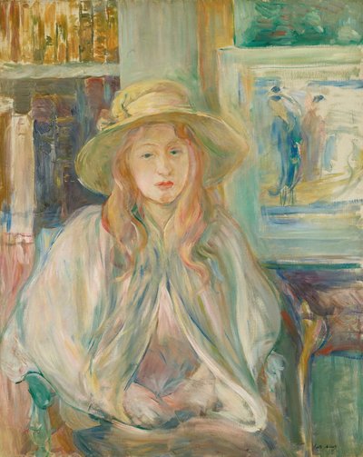 Girl in a Straw Hat by Berthe Morisot