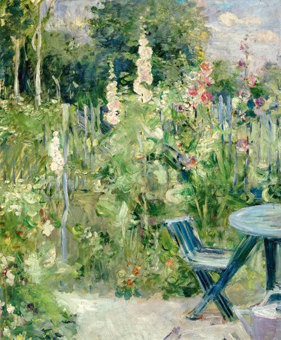 Hollyhocks Roses, 1884 by Berthe Morisot