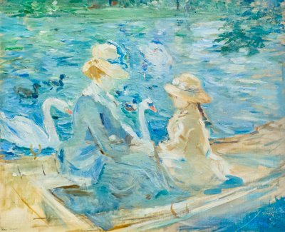 On the lake in the Bois de Boulogne, c. 1884 by Berthe Morisot