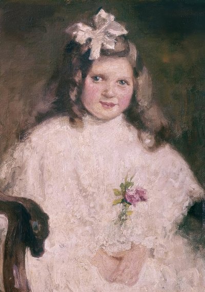 Portrait of His Daughter – 19th Century – French Impressionism by Berthe Morisot
