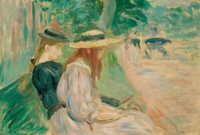 On a Bench in Bois de Boulogne by Berthe Morisot