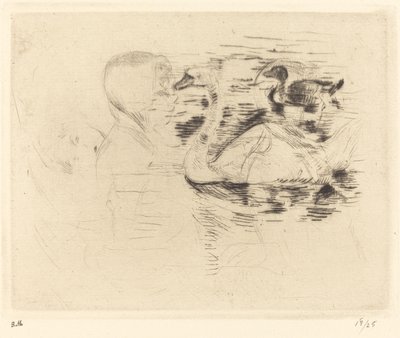 Swans at Stagnant Water by Berthe Morisot