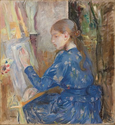 Young Girl Writing by Berthe Morisot