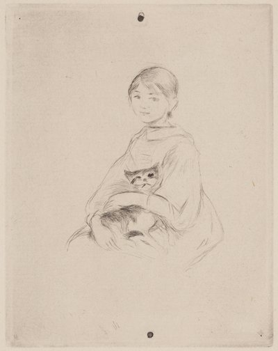 Young Girl with Cat (Julie Manet) by Berthe Morisot