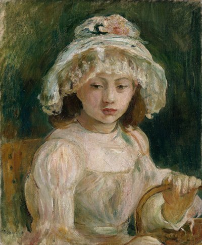 Young Girl with Hat by Berthe Morisot