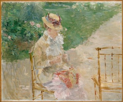 Young Woman Knitting by Berthe Morisot