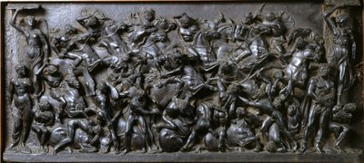 Battle Between Romans and Barbarians (Battle of the Horsemen) by Bertoldo di Giovanni
