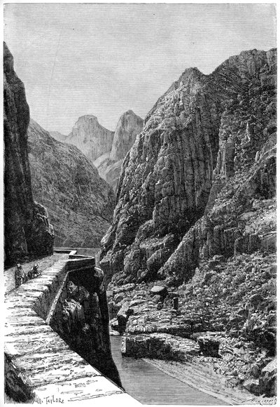 View taken in the Shabet el Akra caravan route, Algeria, c1890 by Auguste Bertrand