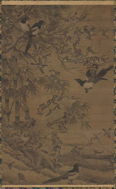 Hundred Birds and the Three Friends by Bian Wenjin