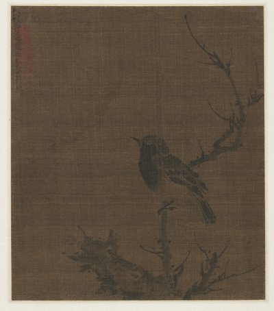 Sleeping Bird on a Prunus Branch by Bian Wenjin