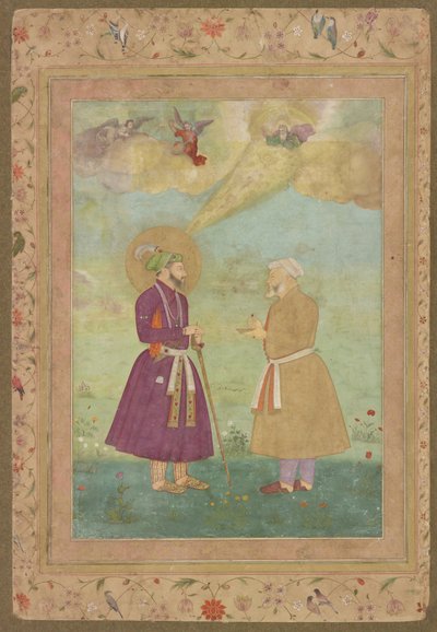 Shah Jahan with Asaf Khan from the late Shah Jahan Album by Bichitr Bichitr