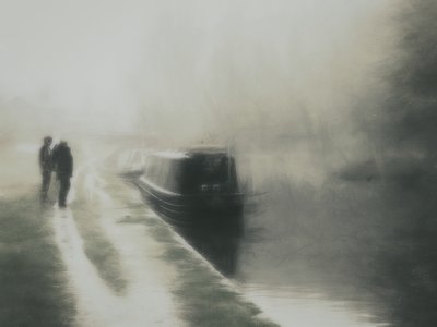 Misty Canal Walk by Bill Eiffert