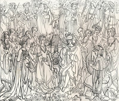 Marriage of King Louis XII of France and Mary Tudor, 16th century, 1849 by Bisson and Cottard