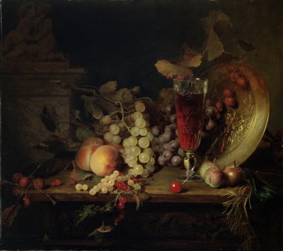 Still Life with Fruit, Glass of Wine, 1863 by Blaise Alexandre Desgoffe
