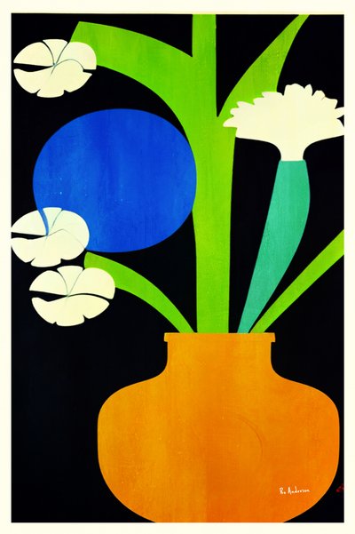 Modern Floral Vase by Bo Anderson