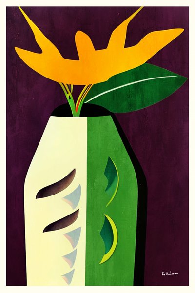 Modern Flower Still Life by Bo Anderson