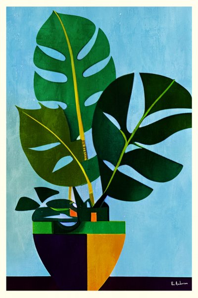 Modern Potted Monstera by Bo Anderson