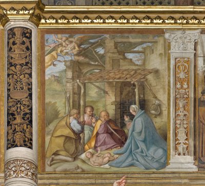 Central Nave, Fourth North Span, Adoration of the Shepherds, Boccaccio Boccaccino 1516-17 by Boccaccio Boccaccino