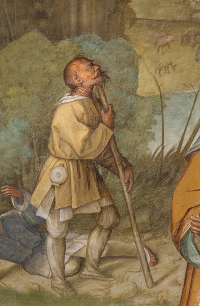 Central Aisle, First North Span, Announcement to Gioacchino, Boccaccio Boccaccino 1514-15 (detail) by Boccaccio Boccaccino