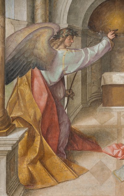 Central Nave, Third North Span, Annunciation (detail) by Boccaccio Boccaccino