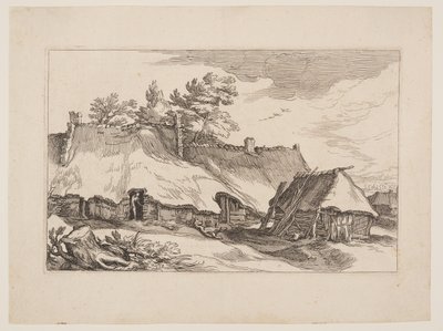 Plate 14, from Landscapes with Farmhouses by Boetius Adams Bolswert