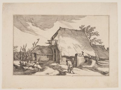 Plate 5, from Landscapes with Farmhouses by Boetius Adams Bolswert