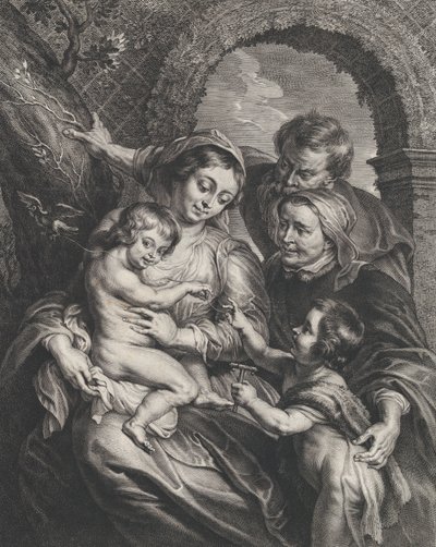 The Holy Family with Saint Elizabeth and the Infant Saint John the Baptist by Boetius Adams Bolswert