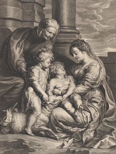 The Virgin and Christ Child with Saint Anne and Saint John the Baptist by Boetius Adams Bolswert