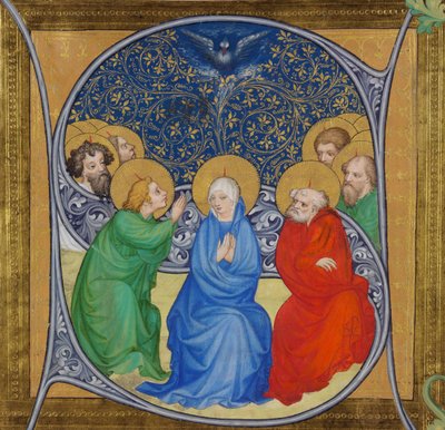 The descent of the Holy Spirit Pentecost, 1415 by Bohemian Master