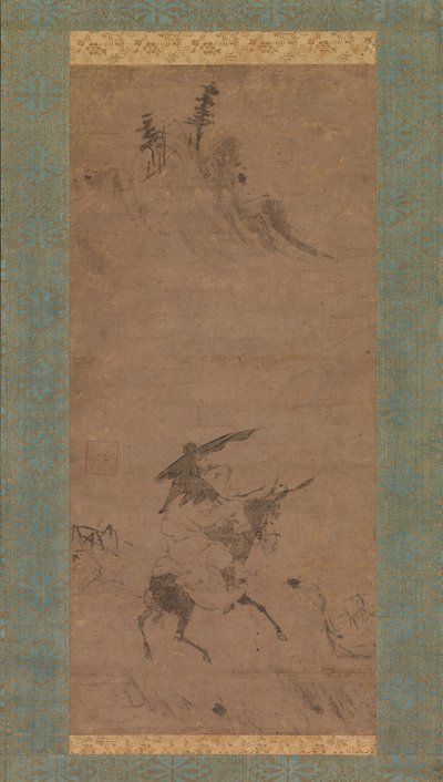 Su Shi Riding a Donkey by Bokudo Sojun