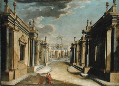 An Architectural Capriccio Depicting the Story of the Daughters of Minyas by Bolognese School