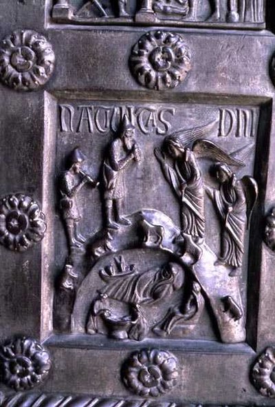 Panel depicting the Nativity from the Porta di S. Ranieri of the South Transept by Bonannus of Pisa