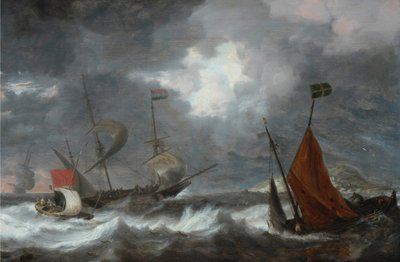 Sea Storm with Sailing Ships by Bonaventura Peeters the Elder