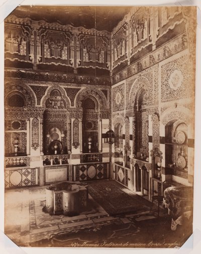 Interior of the British Consulate in Damascus by Bonfils Studio