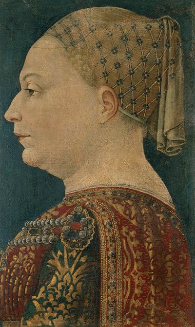 Portrait of Bianca Maria Visconti by Bonifacio (attr.) Bembo