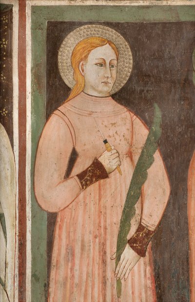 North Transept, Altar of St. Michael the Archangel, Behind the Altarpiece the Frescoes of Bonifacio Bembo, Sant