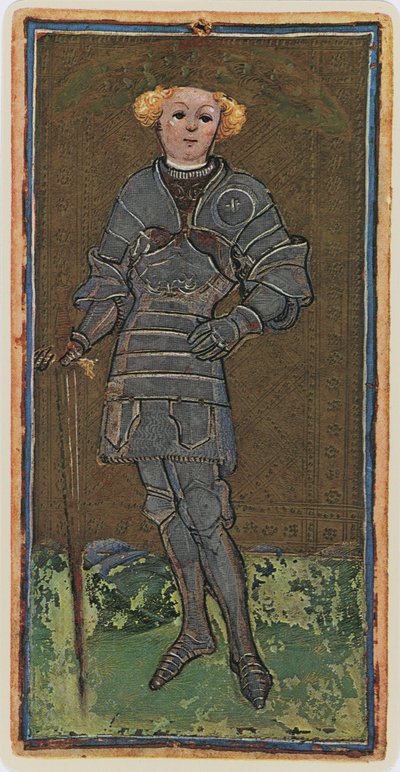 The Knave of Swords, Facsimile of a Tarot Card from the 