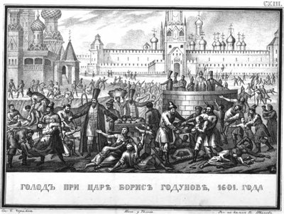 Famine During the Reign of Boris Godunov From Illustrated Karamzin by Boris Artemyevich Chorikov