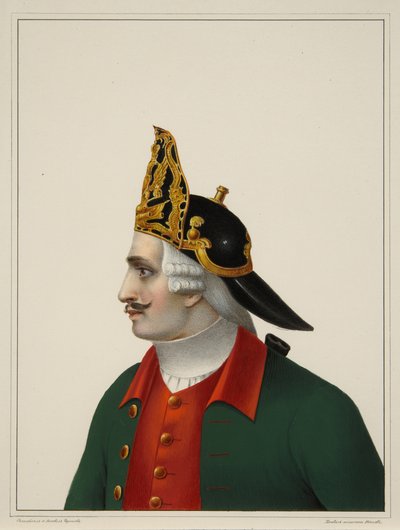 Grenadier cap in 1742-1762 by Boris Artemyevich Chorikov