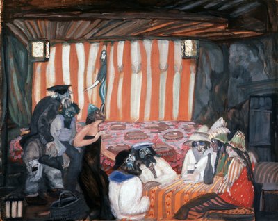 Cabaret (1918) by Boris Dmitrievich Grigoriev