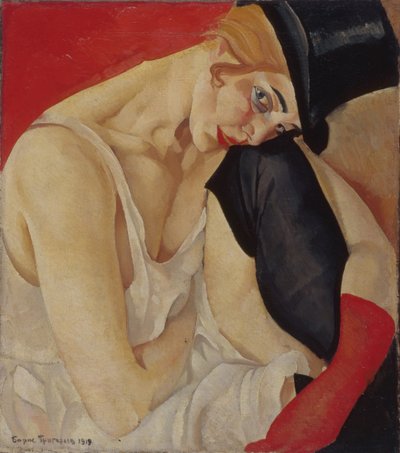 Lady in Top Hat, 1919 by Boris Dmitrievich Grigoriev