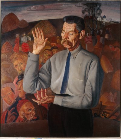 Portrait of the writer Maxime Gorki by Boris Dmitrievich Grigoriev