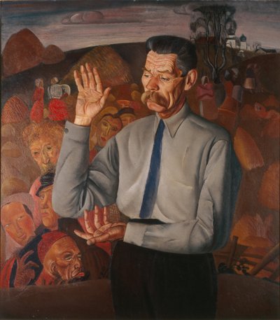 Portrait of the author Maxim Gorky 1868-1939, 1926 by Boris Dmitrievich Grigoriev
