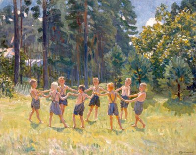 Ring Dance in a Clearing near a Dacha by Boris Jeremejewitsch Wladimirski
