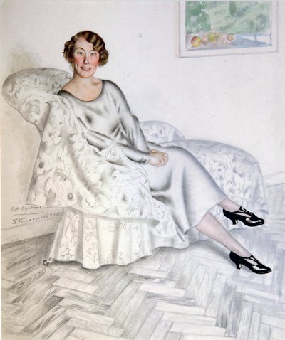 Lady in Interior by Boris Mikhailovich Kustodiev