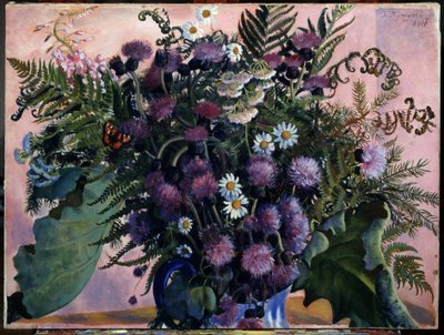 Finnish Bunch of Flowers by Boris Mikhailovich Kustodiev