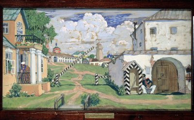 Stage Design for the Theatre Play The Fiery Heart by Alexander Ostrovsky by Boris Mikhailovich Kustodiev